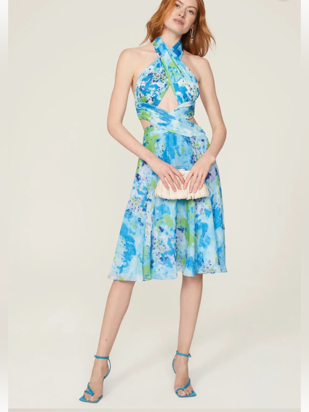 Esteban Cortazar x RTR Halter Cutout Dress Sz 10